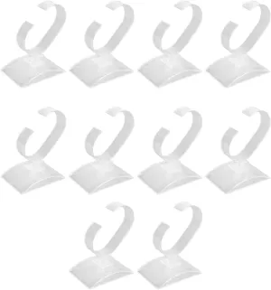 10 Packs C Shaped Transparent Watch Rack Acrylic Watch Display Stand for Home Store