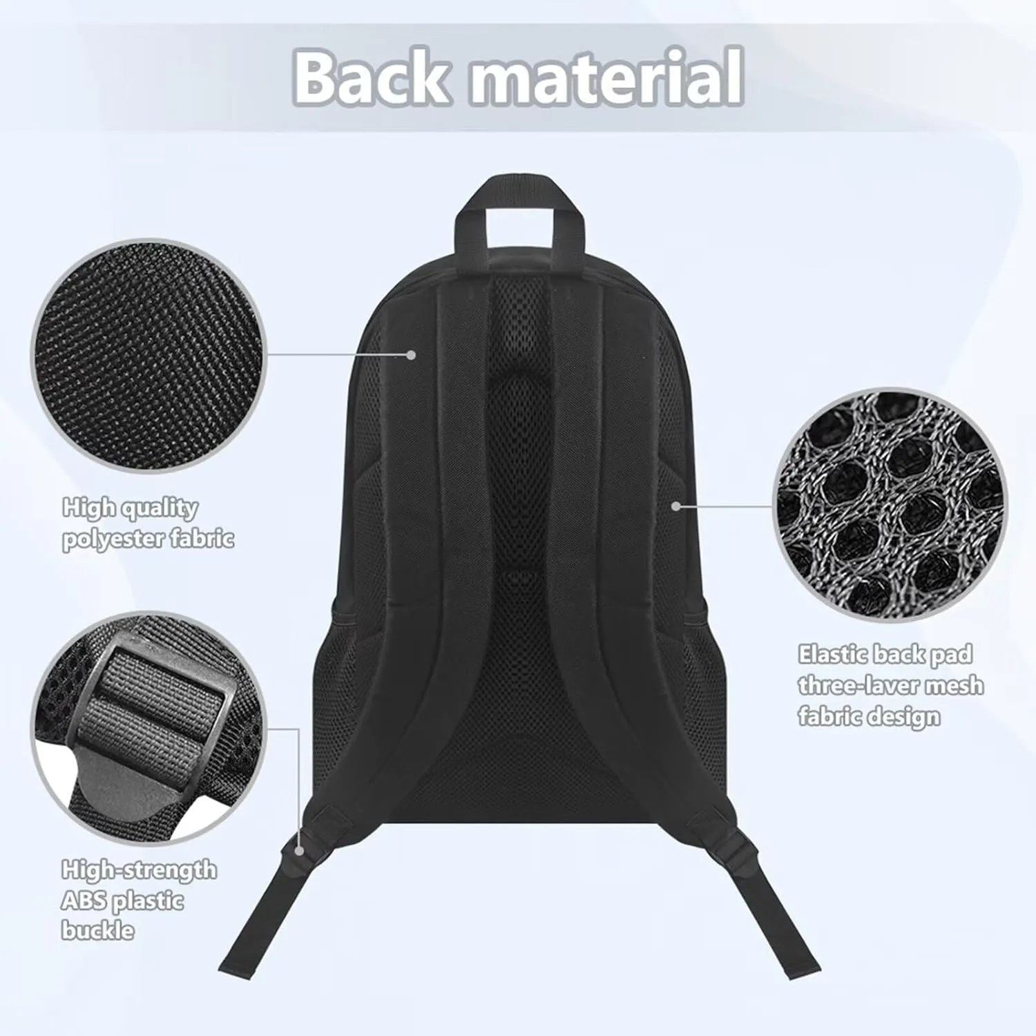 16.9 Inch Backpack Set with Lunch Bag & Pencil Case 3pcs, Lightweight Book Backpack, Tote Bag with Shoulder Strap, Ideal for Students & Outdoor Activities, Burger Donuts Dessert Print