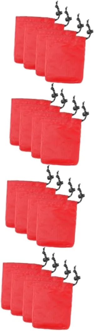 16pcs Portable Drawstring Storage Bags for Small Sundries Lightweight for Family Travel Camping and Home Organization