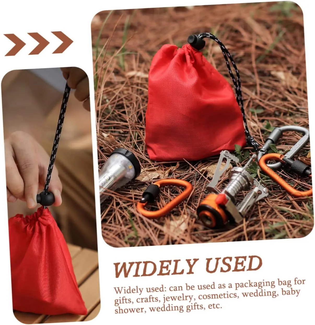 16pcs Portable Drawstring Storage Bags for Small Sundries Lightweight for Family Travel Camping and Home Organization