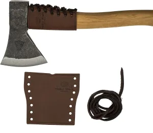1844 Helko Werk Germany Leather Hatchet Handle Collar - Hatchet Collar, Handle Protector, and Neck Guard - Fits Most Hatchets - Made in USA (Hatchet Collar Brown) #8634