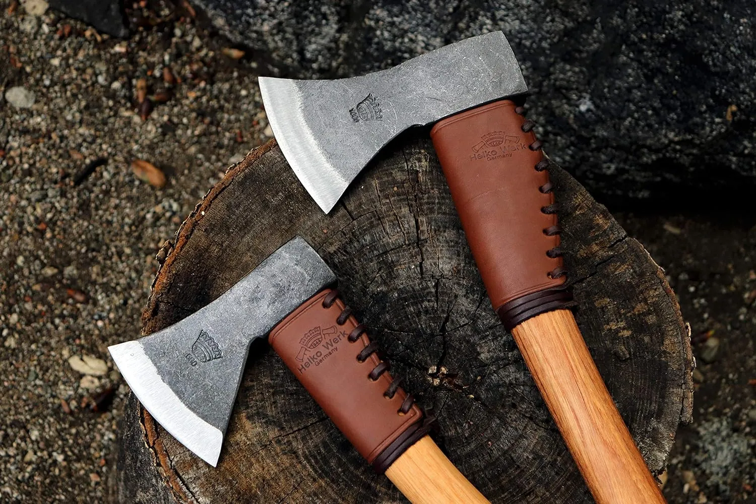 1844 Helko Werk Germany Leather Hatchet Handle Collar - Hatchet Collar, Handle Protector, and Neck Guard - Fits Most Hatchets - Made in USA (Hatchet Collar Brown) #8634