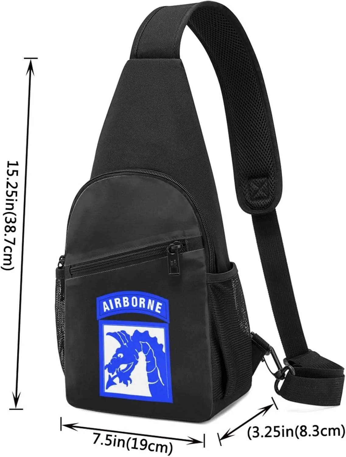 18th Airborne Corps Unisex Chest Bag Lightweight Crossbody Shoulder Bag Travel Pocket