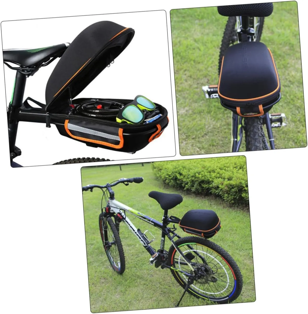 1PC Bike Bag with Large Capacity Durable Hard Shell Design for Storing Essentials for Cycling Adventures Easy to Carry and Install