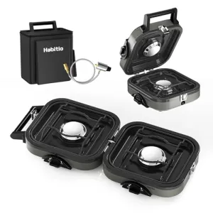 2-Burner Camping Stove Foldable,Portable Propane Camp Stove
