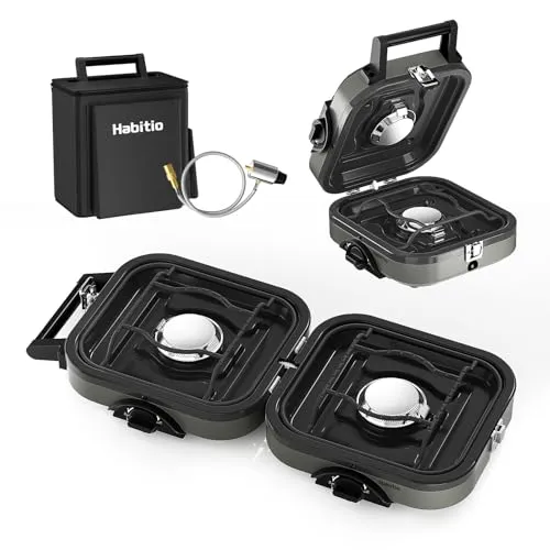 2-Burner Camping Stove Foldable,Portable Propane Camp Stove