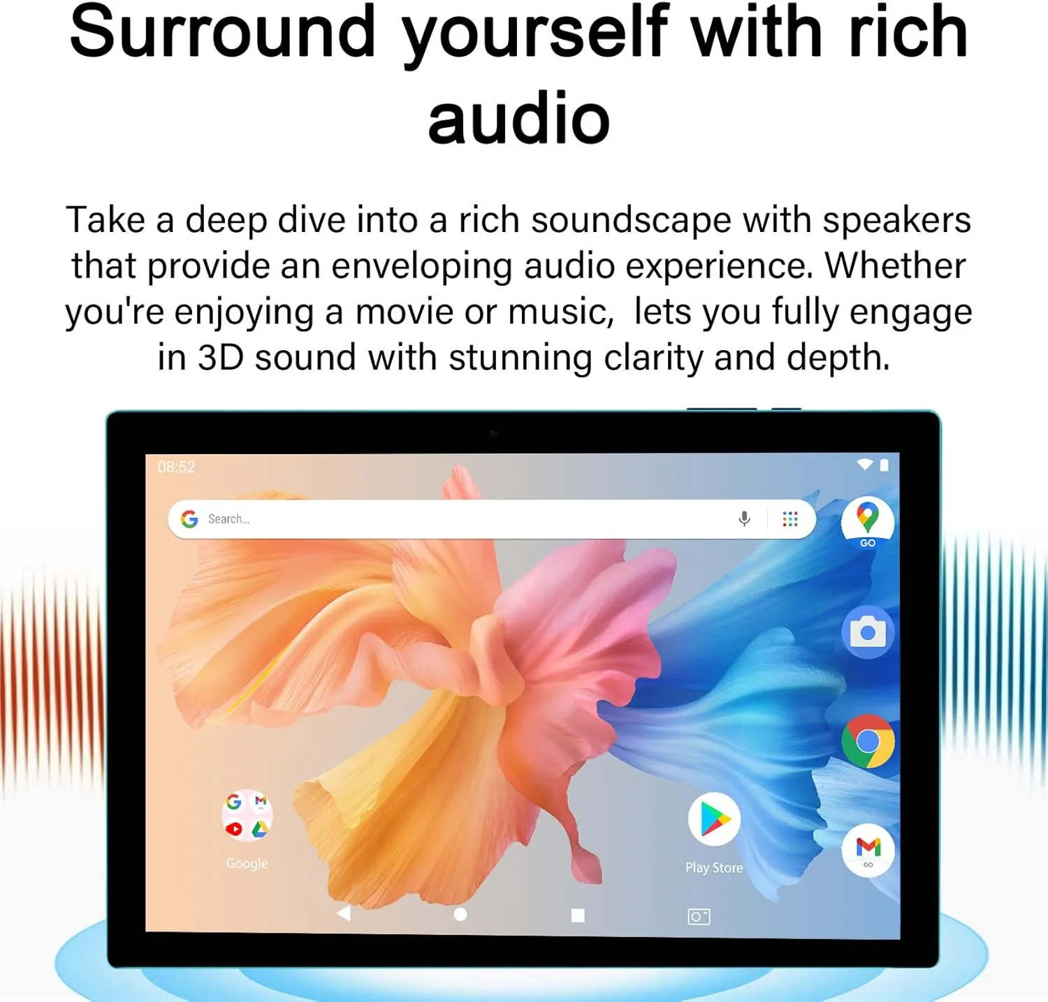 2 in 1 Tablet 10 Inch Android 14 OS Tableta, Tablets with Keyboard, Mouse, Case, Stylus, 64GB ROM 8GB RAM, 2MP 8MP Dual Camera, Quad Core Processor, 6000mAh Battery, 10.1 in FHD Tab Navy.