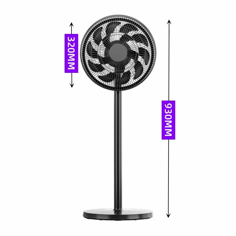 2023 Household Vertical Floor Fan With Remote Control Air Circulation Fan 90 ° Shaking Head Table Vertical Floor Standing Fan