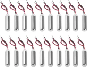 20pcs DC Coreless Motor 7mmx25mm Micro Waterproof Vibration Miniature Vibrating 8000-24000rpm Motor for Electric Toothbrush Toys