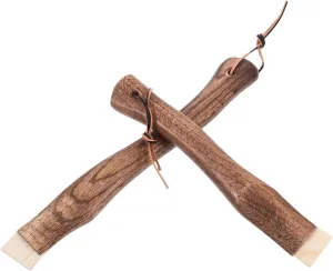 2pcs Curved Wooden Axe Handle Replacement Solid Wood Construction with Hanging for Hatchet Durable and for Camping and Outdoor