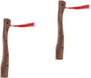 2pcs Ergonomic Hatchet Axe Handle Wooden Axe Part for Outdoor Activities Wood Cutting
