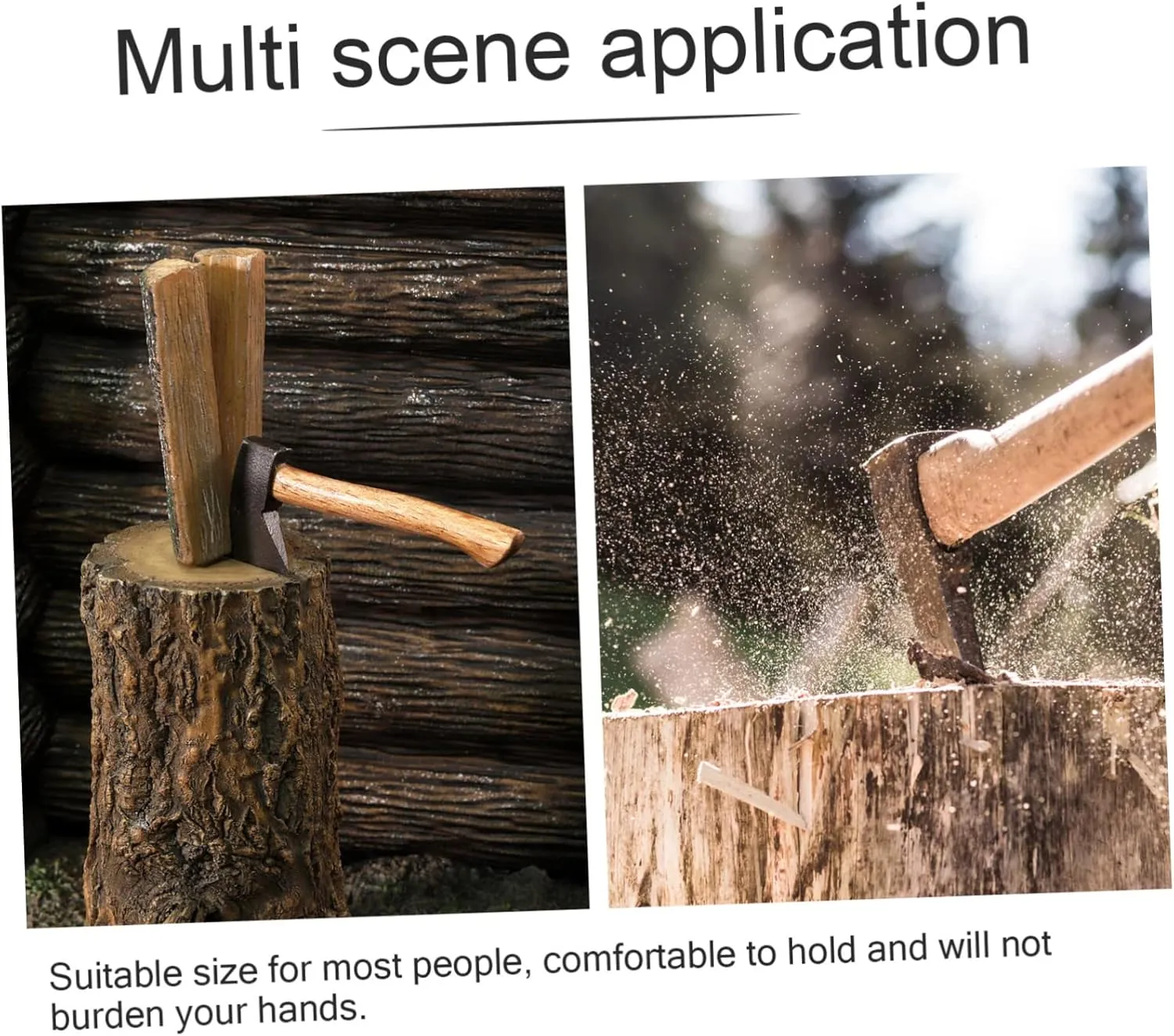 2pcs Hatchet Handles Replacement Wooden Axe Handle Flat Design for Camping Practical Broad Axe Replacement Comfortable Grip for Outdoor Use High Workmanship