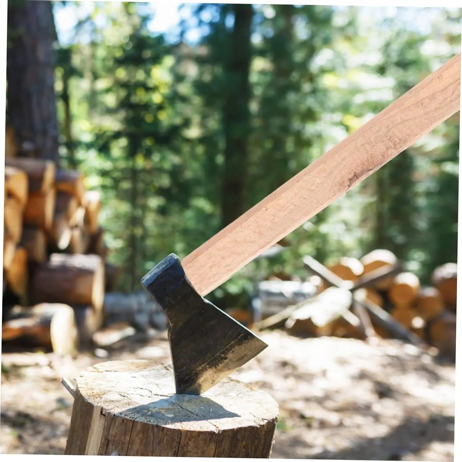 2pcs Hatchet Handles Replacement Wooden Axe Handle Flat Design for Camping Practical Broad Axe Replacement Comfortable Grip for Outdoor Use High Workmanship