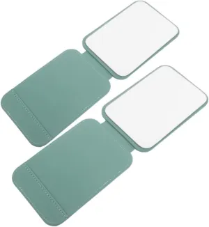 2Pcs Makeup Mirror Compact Desk Vanity Mirror for Home Dorm Travel Lightweight Portable Design with Stand for Small Spaces Go Use