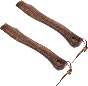 2pcs Non Skid Wooden Axe Handle Replacement Ergonomic Curved Grip for Fire Axe Durable Design for Compact Hatchets Sturdy Wood Material for Use