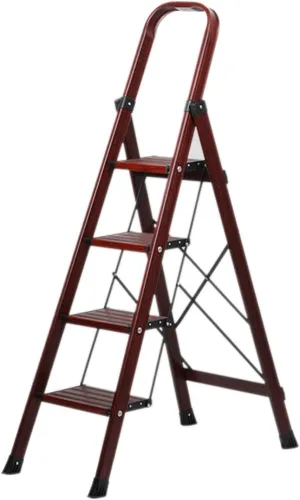 3-step/4-step Pedal Ladder Multifunctional Folding Herringbone Ladder Lightweight Aluminum Alloy Portable Ladder (Size : 4 Step Ladder)