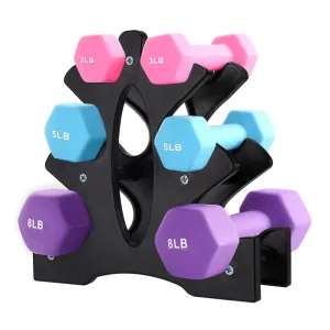 3-Tier Dumbbell Rack Stand | Durable & Compact Weight Holder