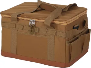 30L Camping Storage Bag, Multipurpose Large Capacity Lightweight Hard Collapsible Camping Storage Bag with Handles Khaki, Foldable Camping Bag, Folding Camping Bag, Collapsible