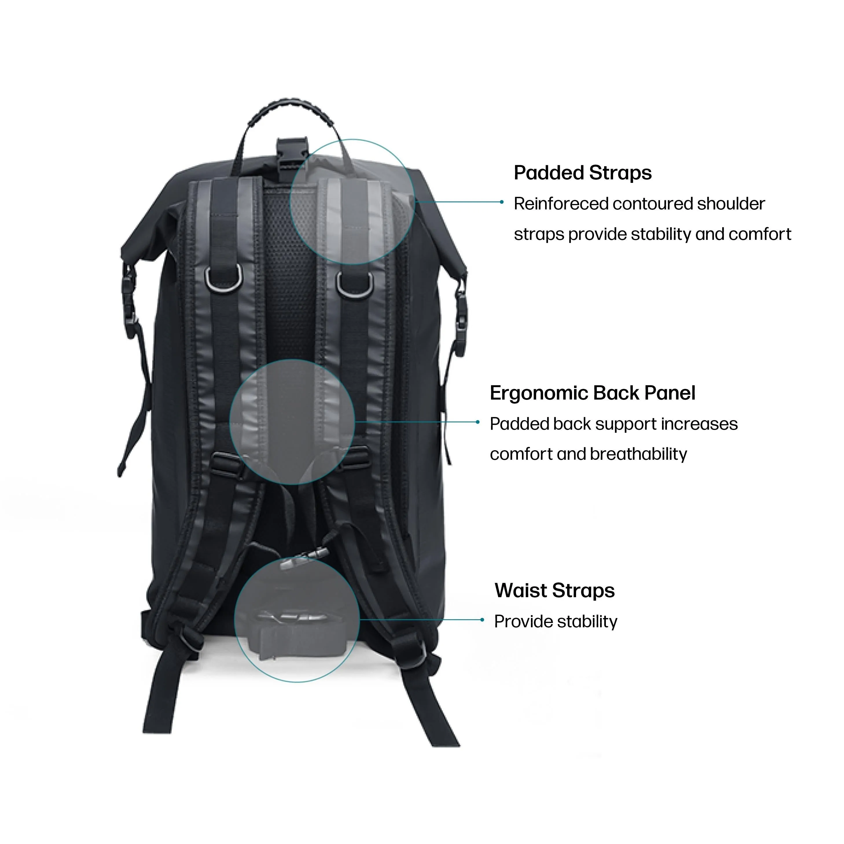 35L Roll Top Waterproof Backpack