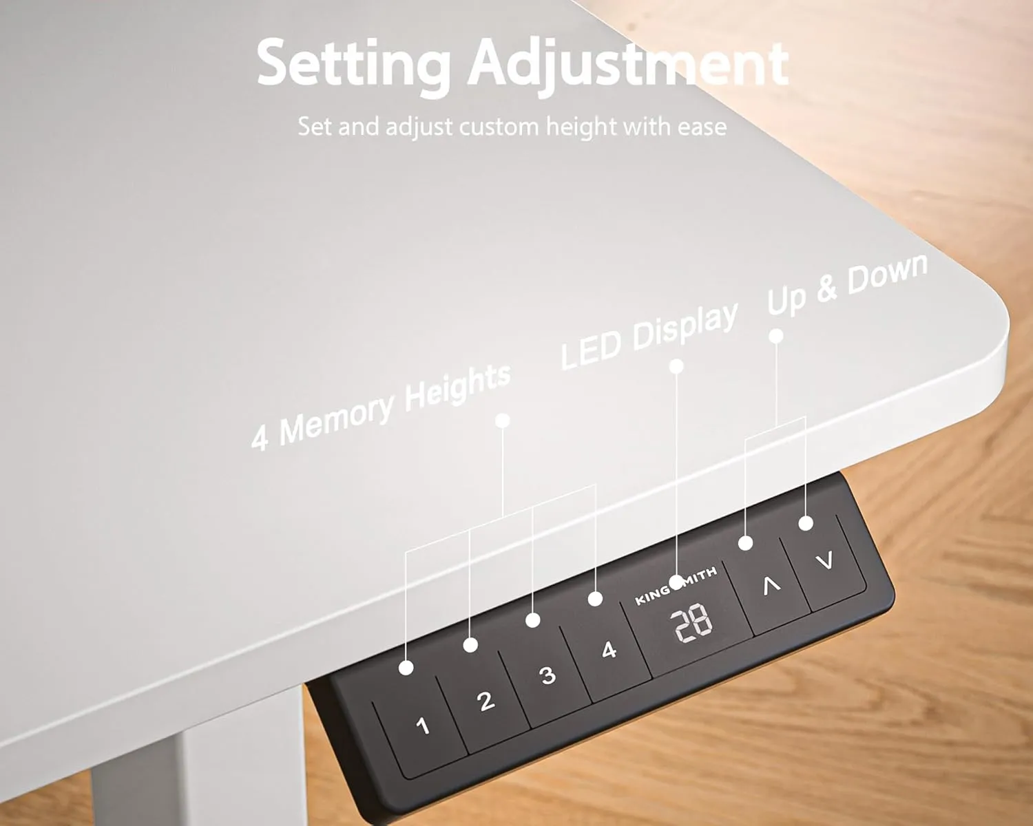48x24 Inches Electric Standing Desk with 2 Drawers, Height Adjustable Stand up Desk for Home Office, Ergonomic Sit to Stand Table with Storage Shelf, DIY Board, Hooks, White