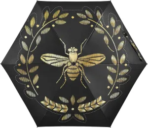 5 Folding Compact Pocket Windproof Umbrella, 6 Ribs Ultra-Light Foldable Vinyl Parasol, Mini Anti-UV Travel Umbrella