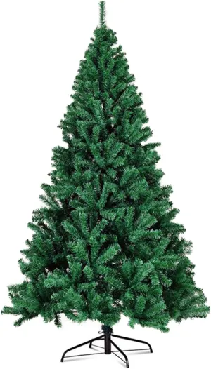 5FT Artificial Christmas Tree, Xmas Tree with 450 Branch Tips & Foldable Base Stand, Easy Assembly, for Home, Office, Party Decoration