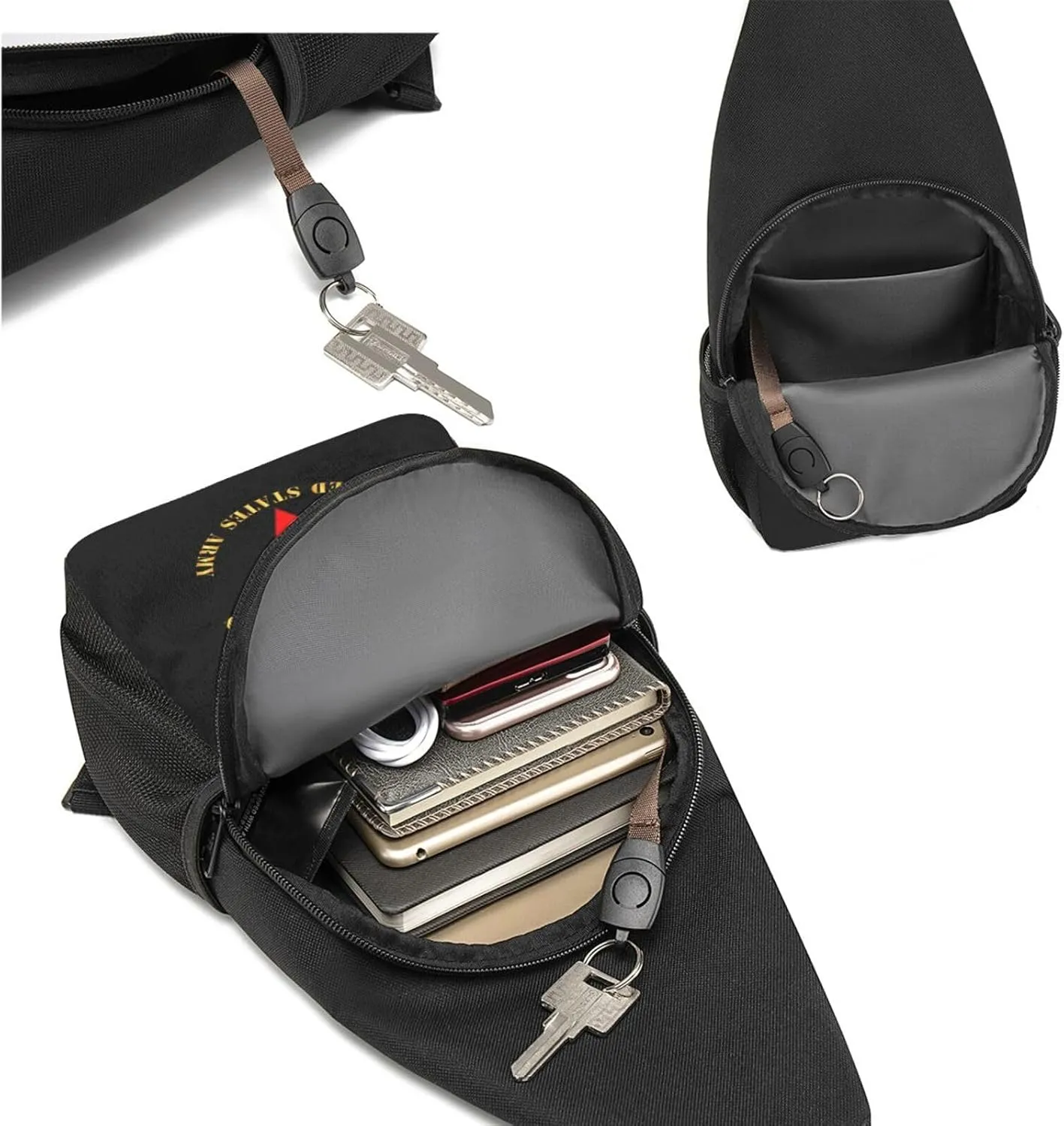 5th Infantry Division Unisex Chest Bag Lightweight Crossbody Shoulder Bag Travel Pocket