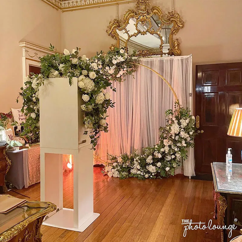 6.5ft Gold Wedding Arch Backdrop Stand Double Layer Round Stand Party Decoration