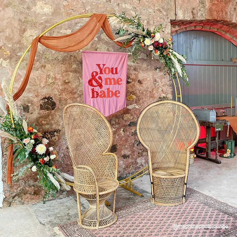 6.5ft Gold Wedding Arch Backdrop Stand Double Layer Round Stand Party Decoration