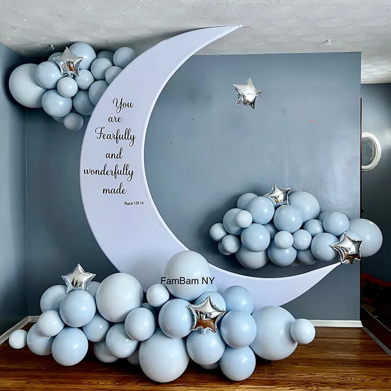 6.5ft Portable Crescent Moon Shape Stand for Baby Showers & Birthday & Wedding Events
