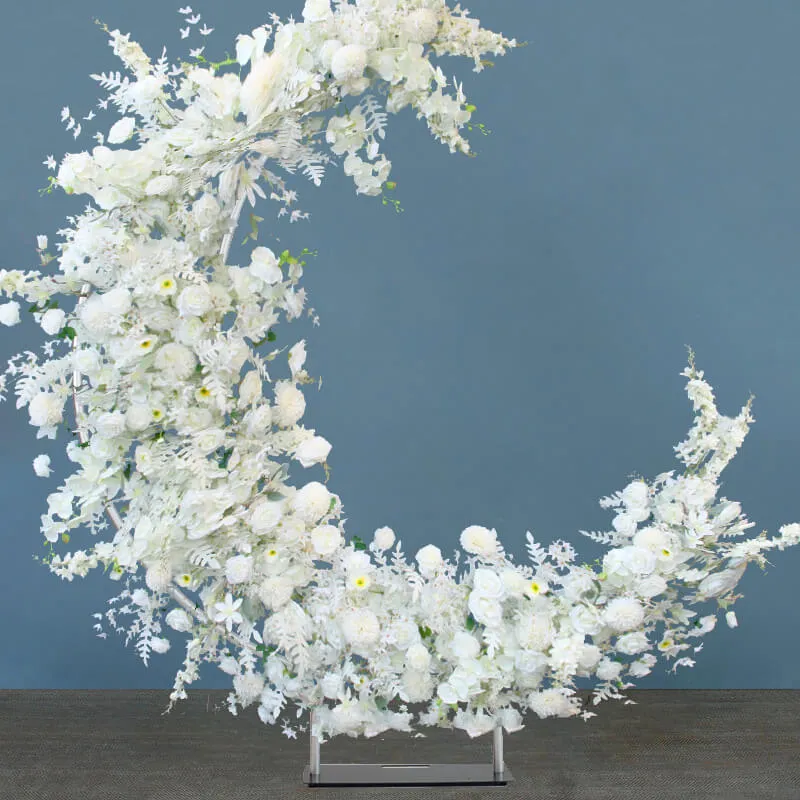 6.5ft Portable Crescent Moon Shape Stand for Baby Showers & Birthday & Wedding Events