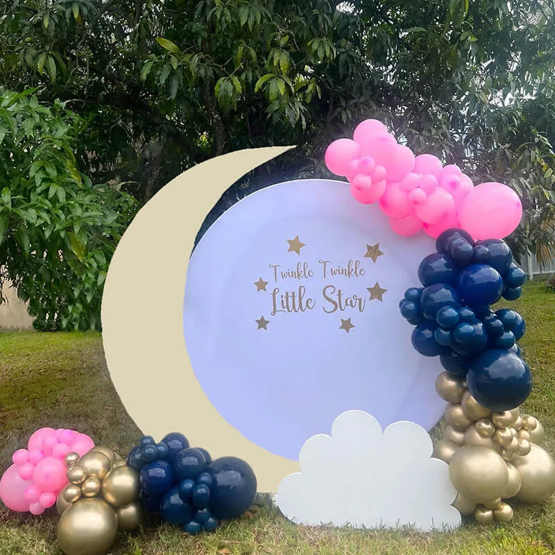 6.5ft Portable Crescent Moon Shape Stand for Baby Showers & Birthday & Wedding Events