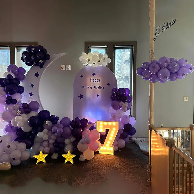 6.5ft Portable Crescent Moon Shape Stand for Baby Showers & Birthday & Wedding Events
