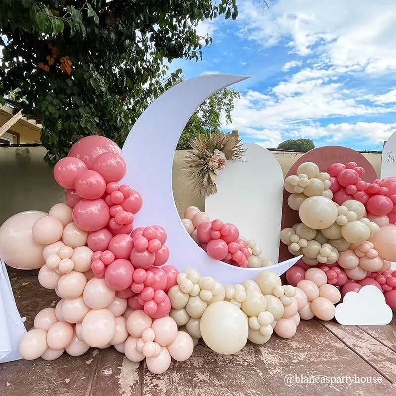 6.5ft Portable Crescent Moon Shape Stand for Baby Showers & Birthday & Wedding Events