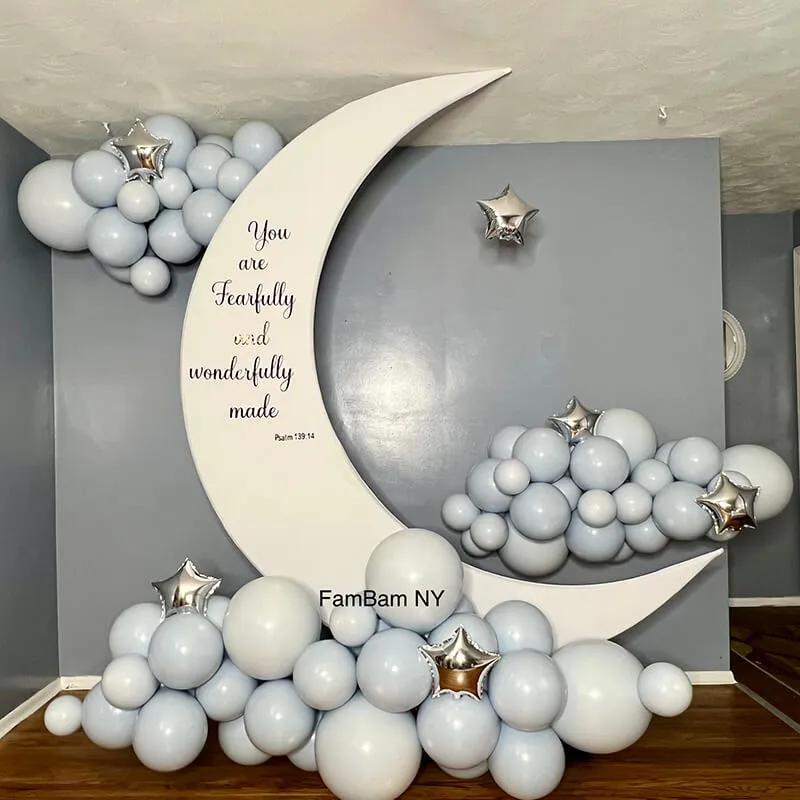 6.5ft Portable Crescent Moon Shape Stand for Baby Showers & Birthday & Wedding Events