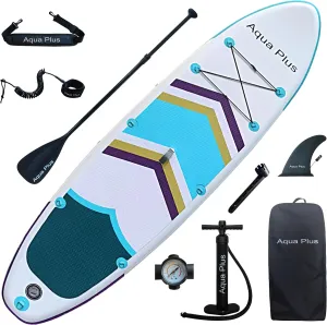 6inches Thick Inflatable SUP for All Skill Levels Stand Up Paddle Board,Paddle,Pump,ISUP Travel Backpack, Leash,Shoulder Strap,Youth,Adult Inflatable Paddle Board