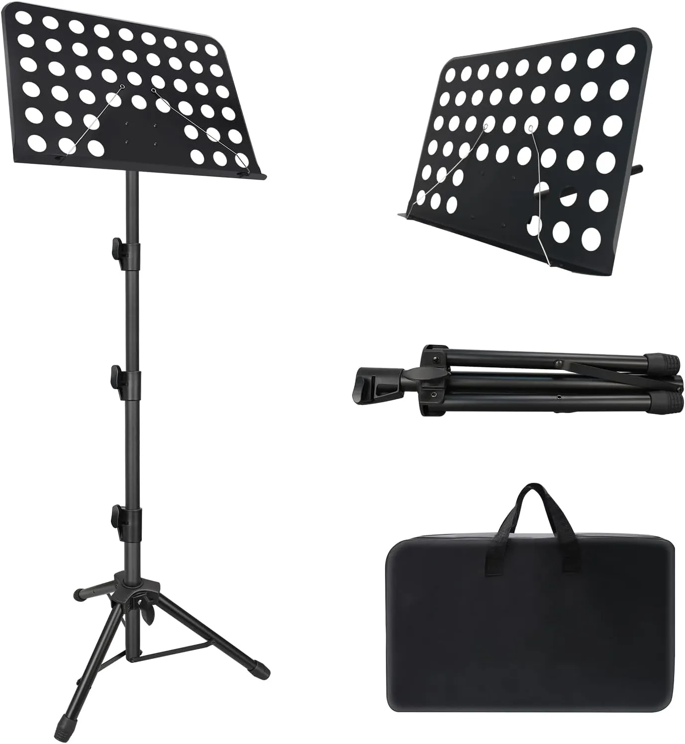 70in Sheet Music Stand, Heightened Music Stand, Adjustable Music Sheet Stand Portable Folding with Carry Bag for Guitar, Ukulele, Violin Players(Higher Version, 1 pack)
