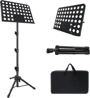 70in Sheet Music Stand, Heightened Music Stand, Adjustable Music Sheet Stand Portable Folding with Carry Bag for Guitar, Ukulele, Violin Players(Higher Version, 1 pack)