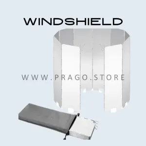 8 Plates Foldable Outdoor Camping Aluminium Alloy Windshield