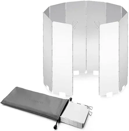 8 Plates Foldable Outdoor Camping Aluminium Alloy Windshield
