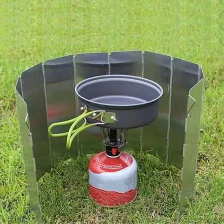 8 Plates Foldable Outdoor Camping Aluminium Alloy Windshield