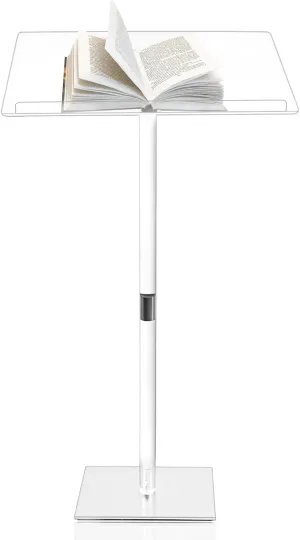 Acrylic Podium Stand, Lecterns & Podiums Modern, Clear Podium Stand, Acrylic Podium Pulpits for Churches, Classroom, Concert, Speech, Weddings, 23.6" L x 15.7" W x 42.3" H, Angle Adjustable
