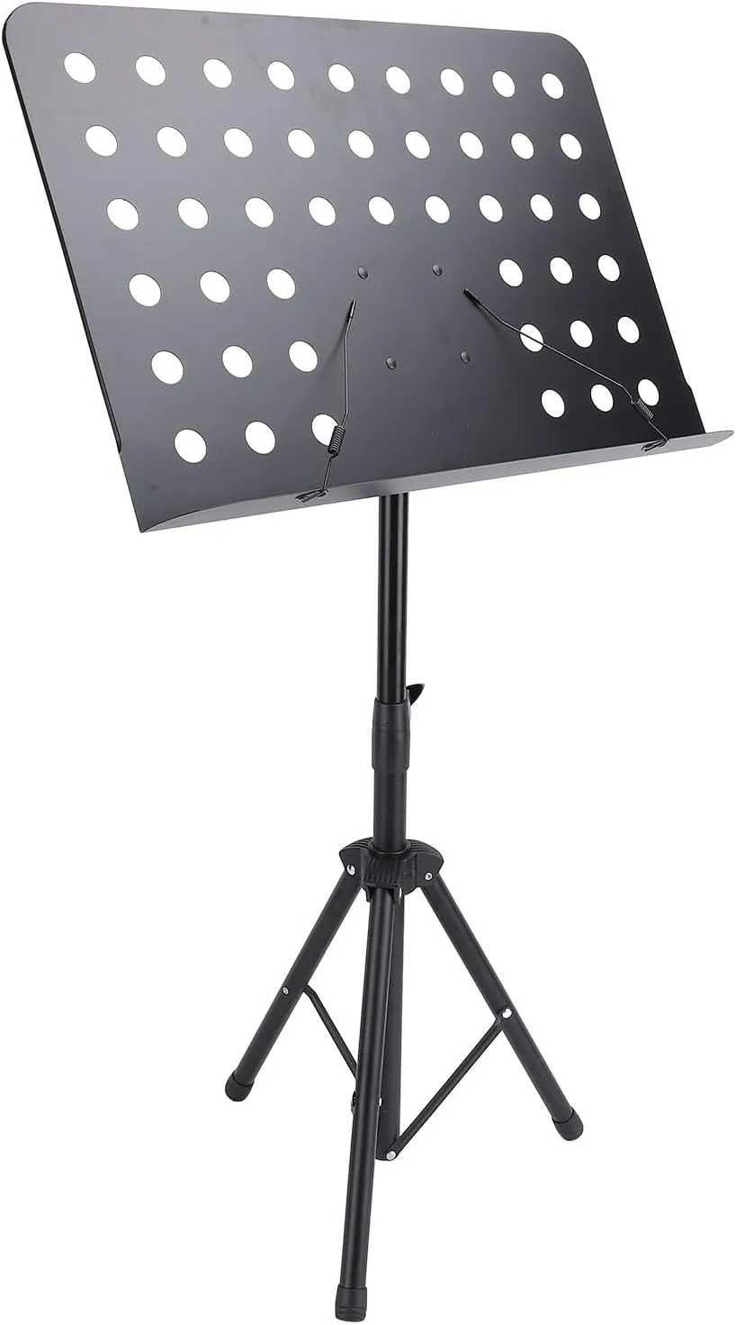 Adjustable Height Stand Music Book Sheet Holder Portable Stands Reading Violin Keyboard Foldable Guitar Table Clamp/Holder Piano Trumpet Folding Instrument Top Clarinet Desktop Flute
