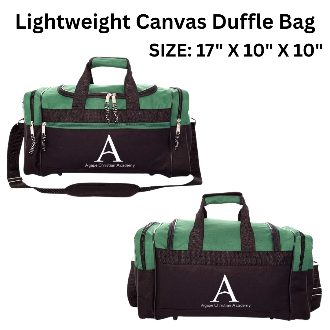 AGAPE LIGHTWEIGHT CANVAS DUFFEL BAGS