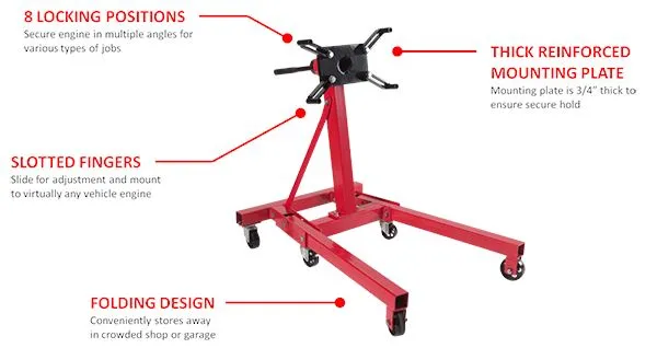 Aiko 1 Ton Engine Stand (Foldable) | Model : AM-ES-1T