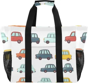 ALAZA Cute Tractor Vehicle Waterproof Beach Tote Bags
