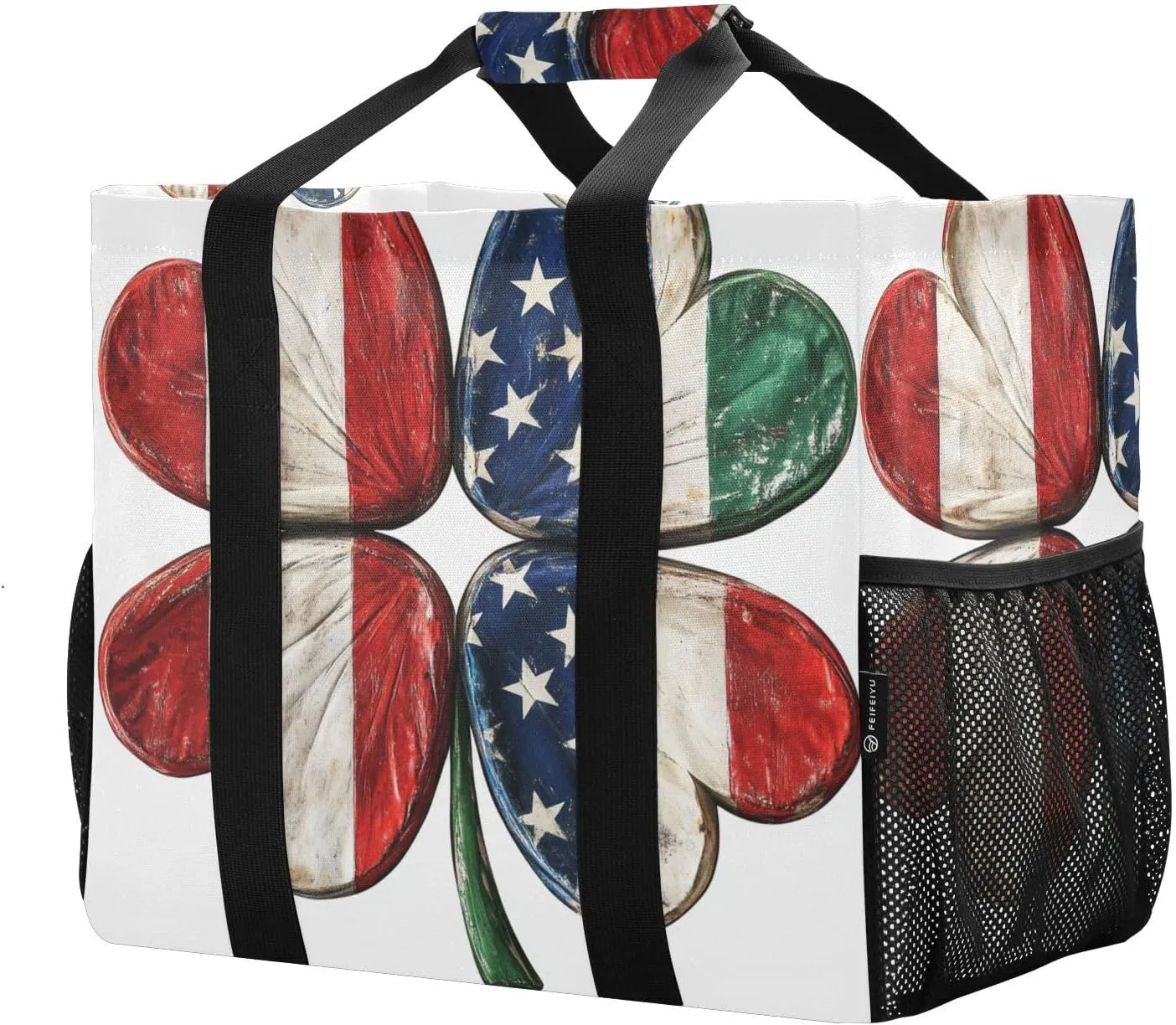 ALAZA Rabbit Easter Egg Chick Flower Leaf Branch Waterproof Beach Tote Bags