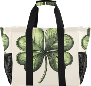 ALAZA Rabbit Easter Egg Chick Flower Leaf Branch Waterproof Beach Tote Bags