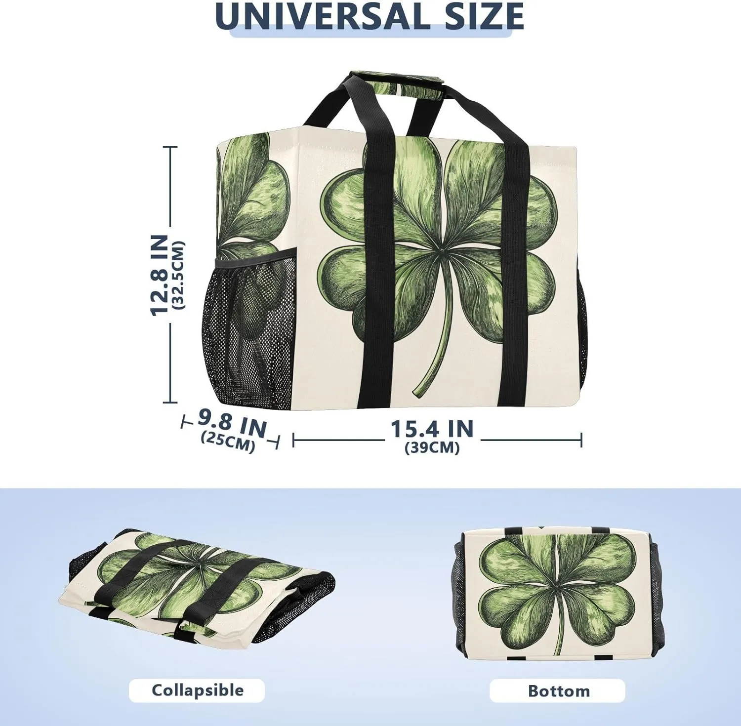 ALAZA Rabbit Easter Egg Chick Flower Leaf Branch Waterproof Beach Tote Bags
