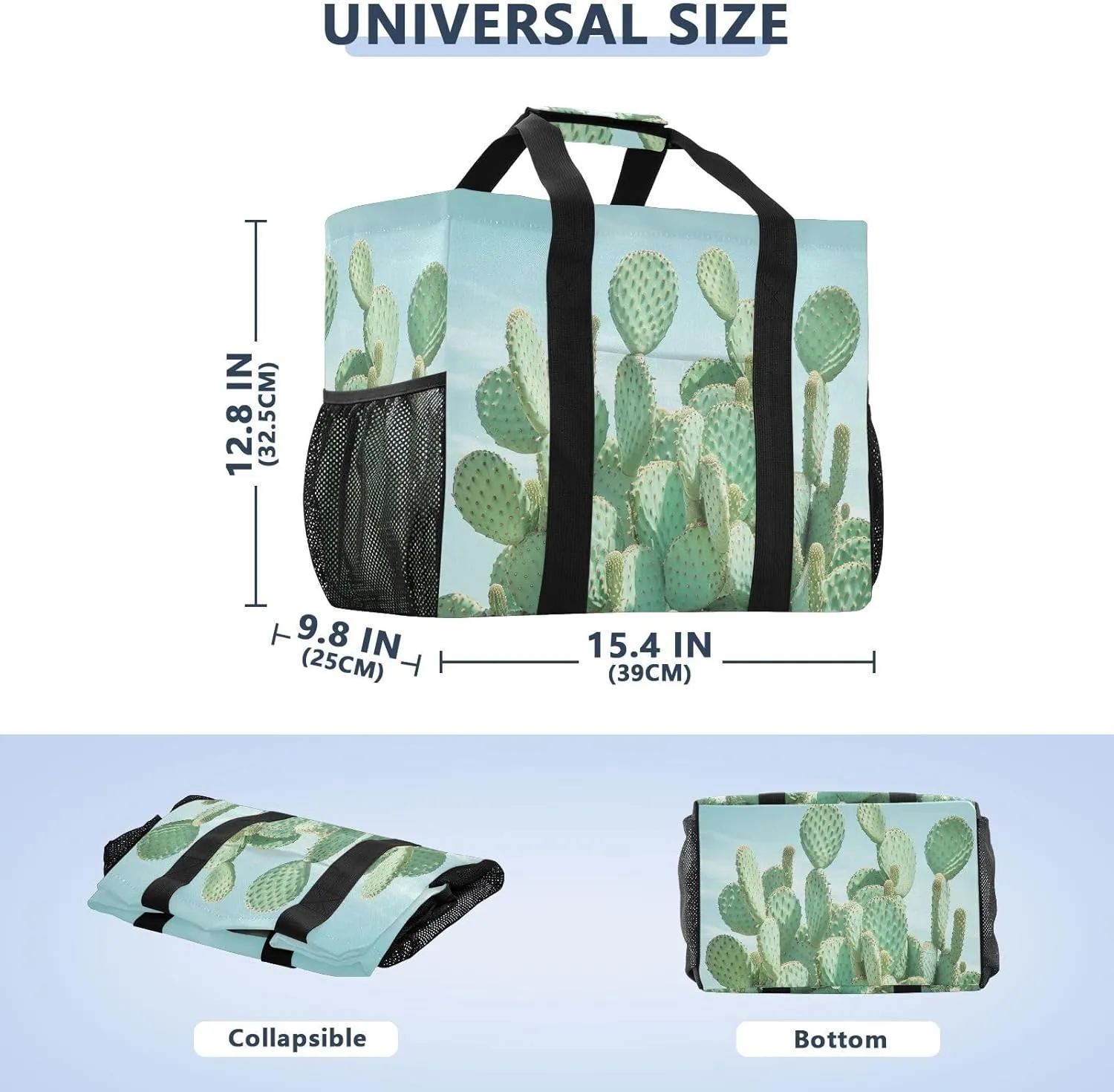 ALAZA Watercolor Colorful Tulips Waterproof Beach Tote Bags